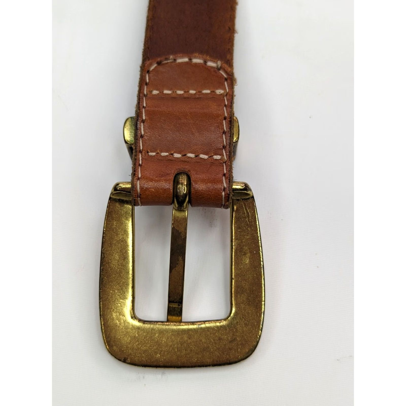 Fossil Fossil Leather Patchwork Belt Boho Gold Buckle Hardware, Women LRG Belt Size ONE SIZE - 7 Thumbnail