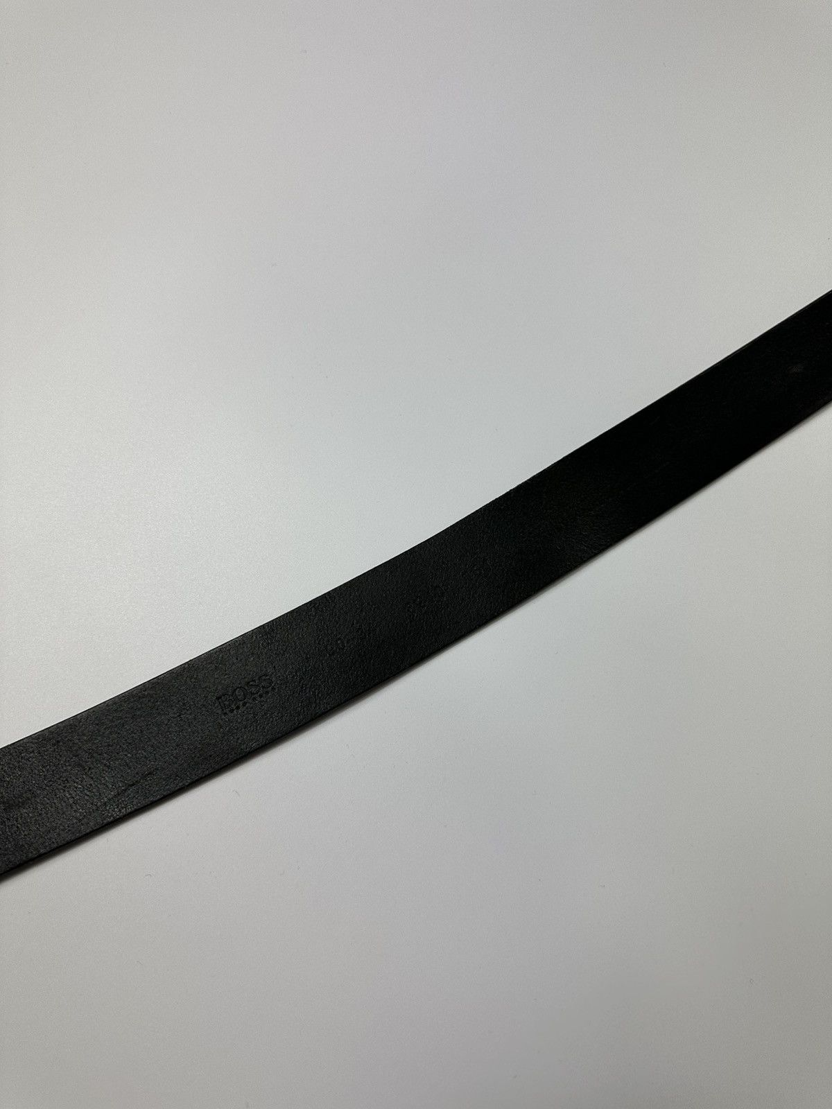 Hugo Boss Hugo Boss Black Leather Blet Big Metal Bucke Logo Size ONE SIZE - 6 Thumbnail