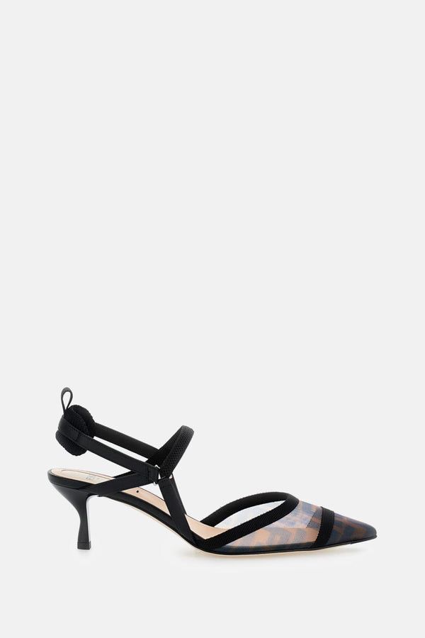 Fendi FF velvet slingback Size US 9 / IT 39 - 1 Thumbnail