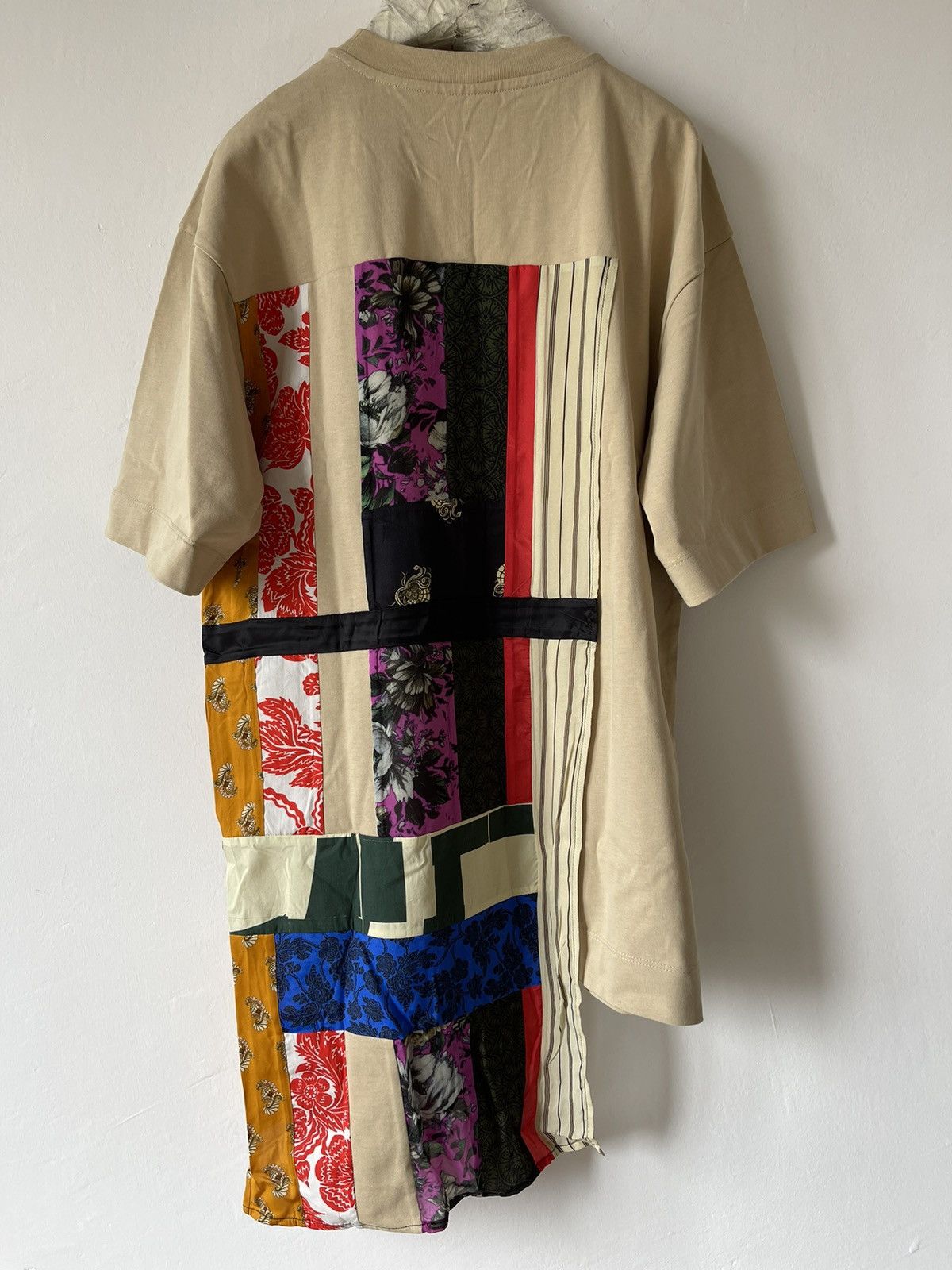 Dries Van Noten Dries Van Noten Beige Paneled T-Shirt 2013 Size US XL / EU 56 / 4 - 3 Thumbnail
