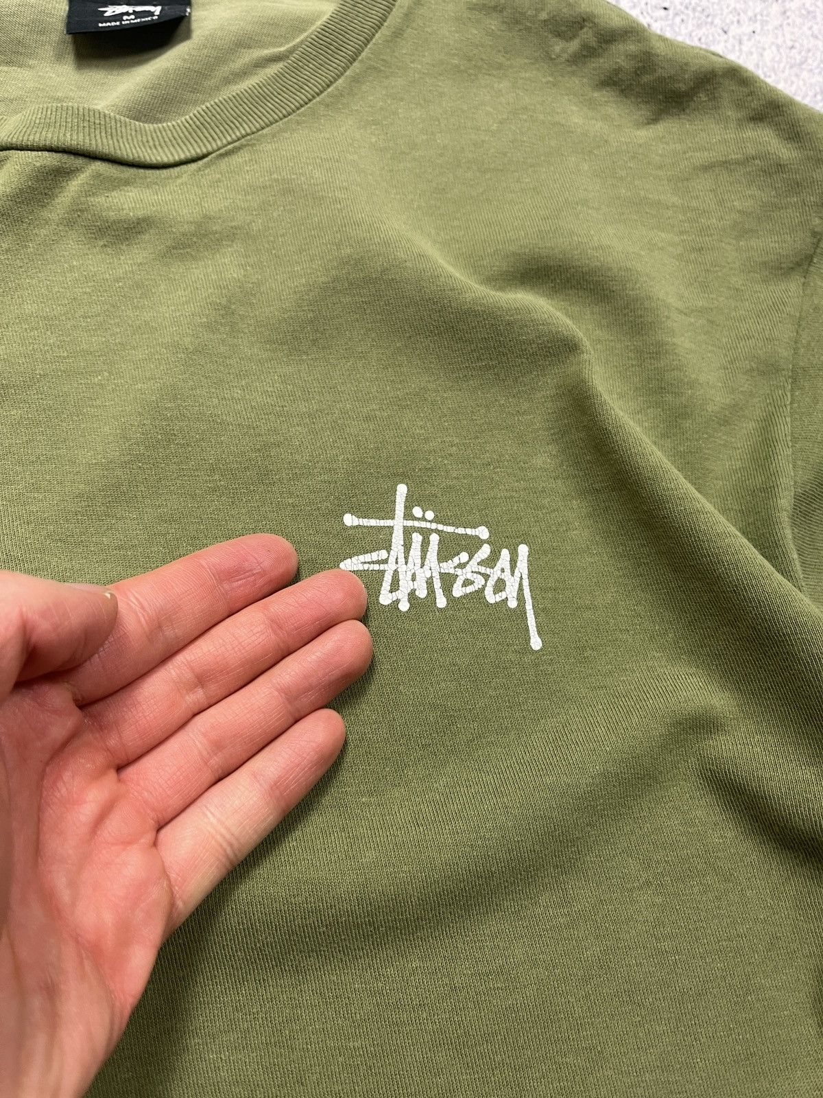 Stussy × Vintage Stussy 00s Graphic Vintage Big Logo Green T-shirt Y2k Size US M / EU 48-50 / 2 - 14 Thumbnail