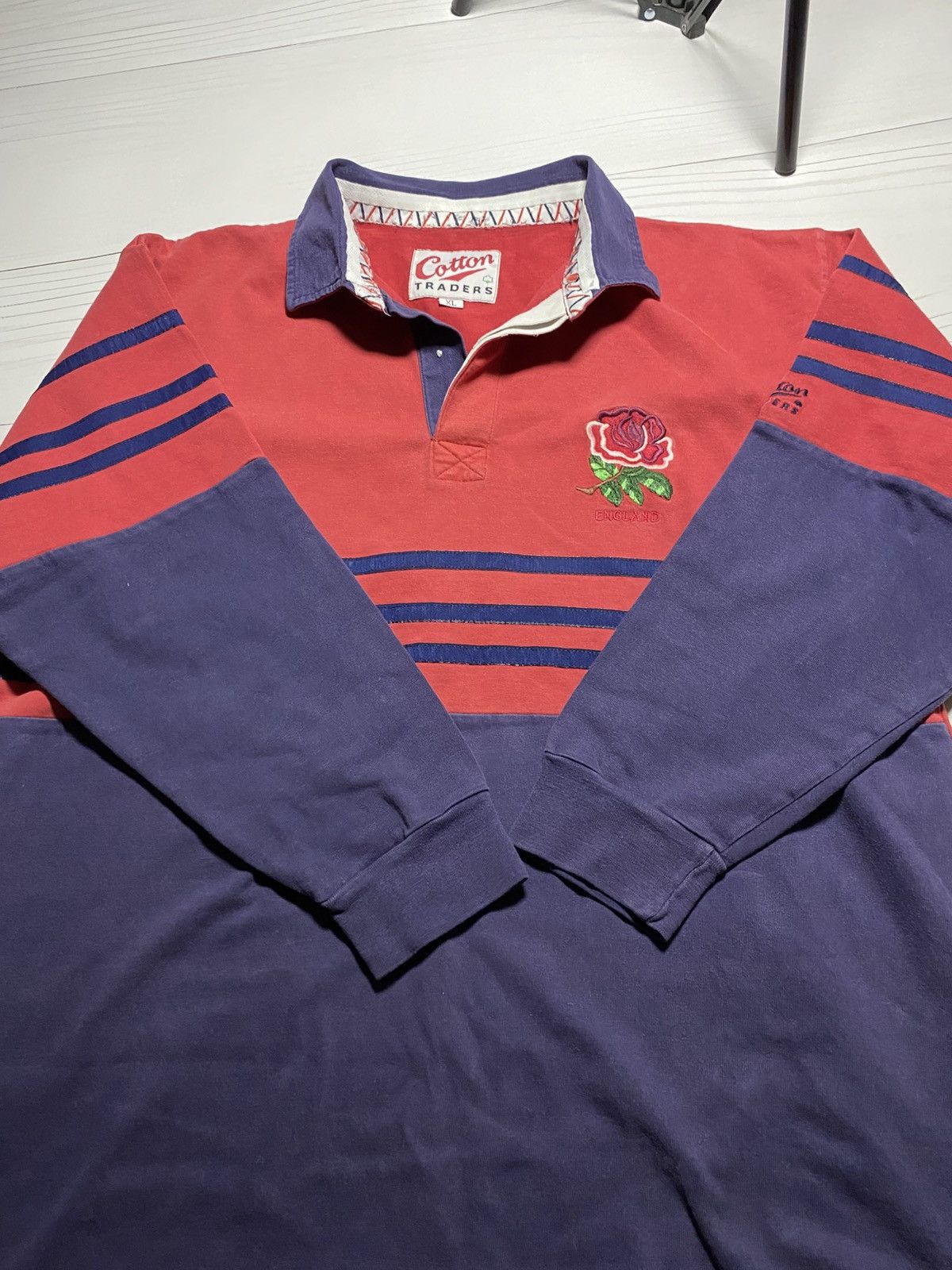 Cotton Traders Vintage England Cotton Traders 90’s home jersey longsleeve Size US XL / EU 56 / 4 - 11 Thumbnail