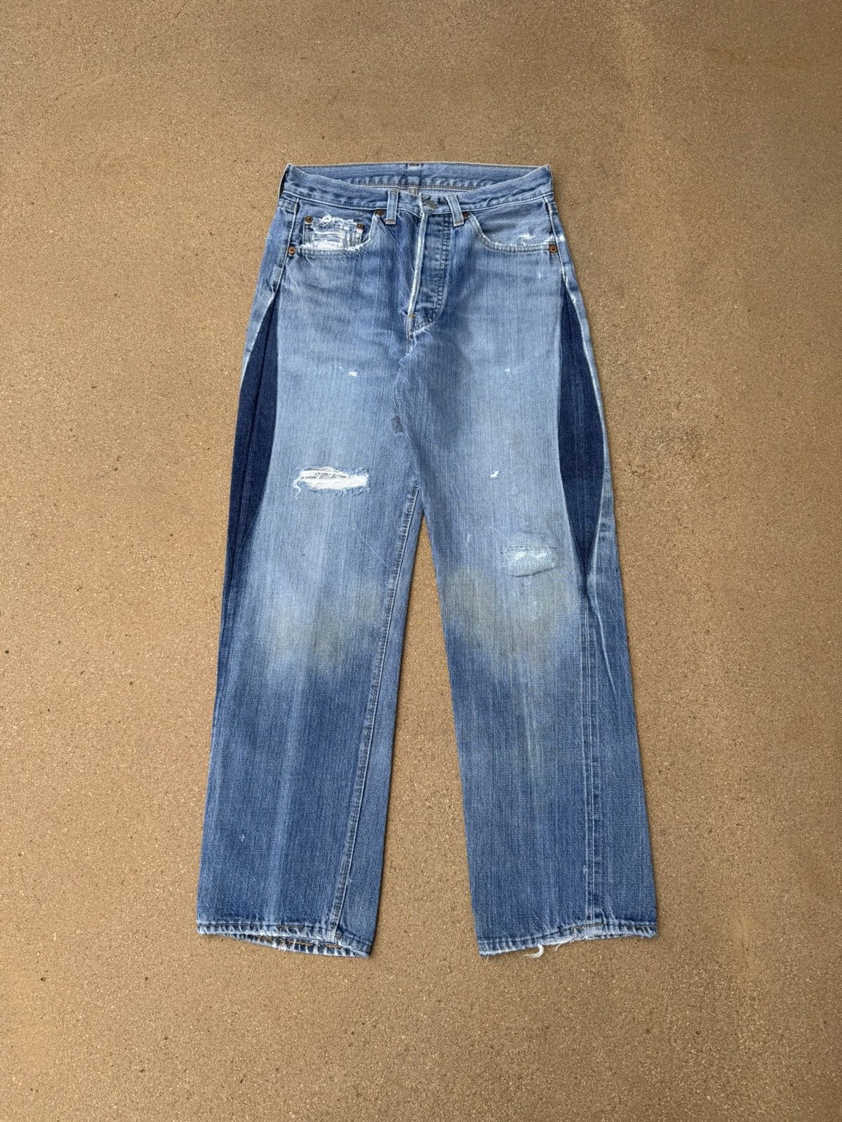 Levi's × Vintage Vtg 70’s Levis 501xx Redline Selvedge Distressed Jeans 28x28 Size US 28 / EU 44 - 1 Thumbnail