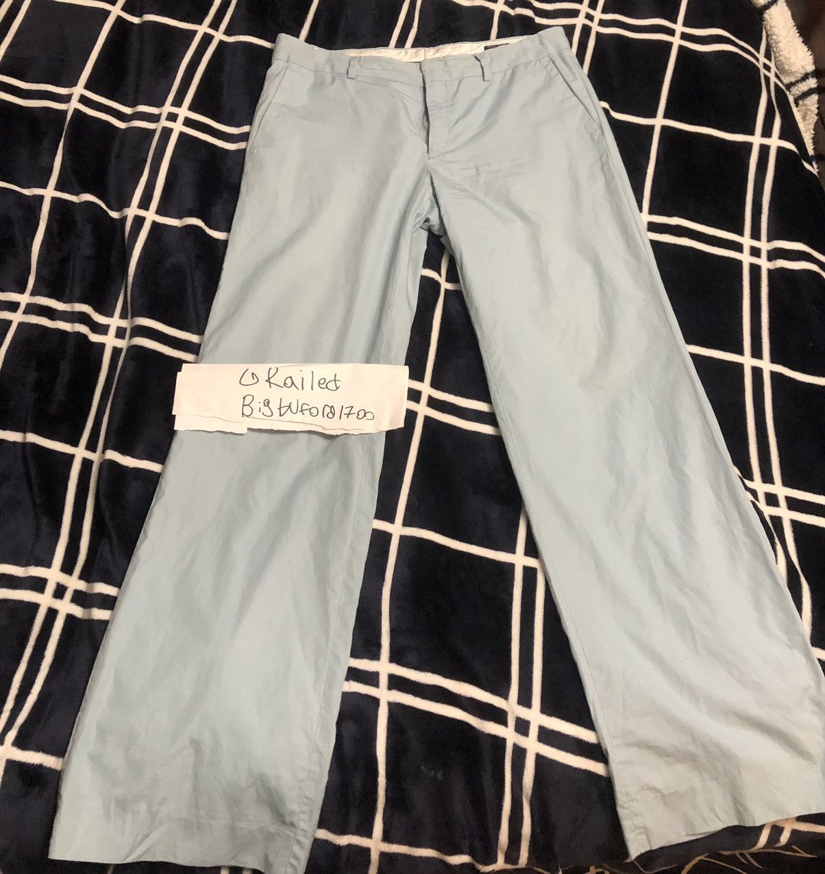 image of Miu Miu Pants in Blue, Men's (Size 34)