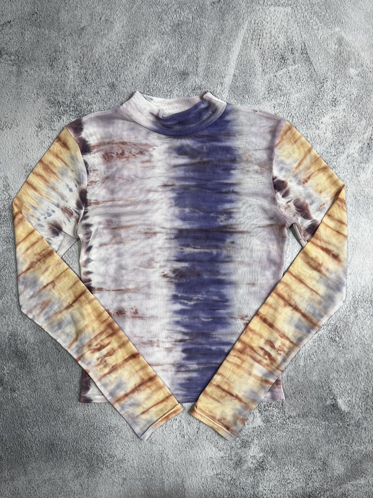 Vintage Vintage Y2K mesh abstract all over long sleeve waves Size M / US 6-8 / IT 42-44 - 1 Thumbnail