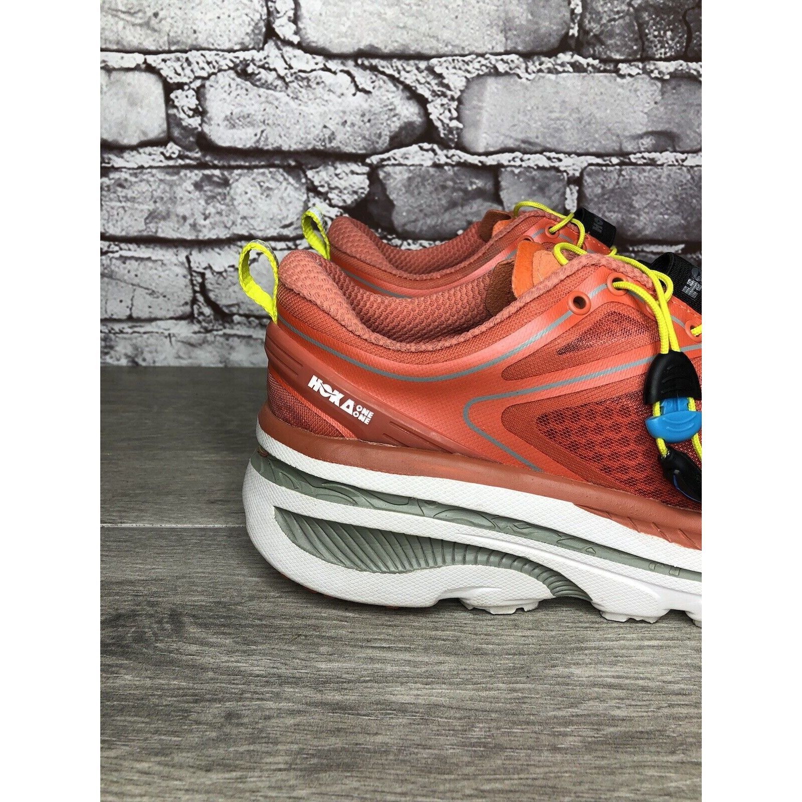 Hoka Hoka One One Bondi 3 Coral Orange Synthetic Lace Up Gym Runn Size US 7.5 / IT 37.5 - 15 Thumbnail