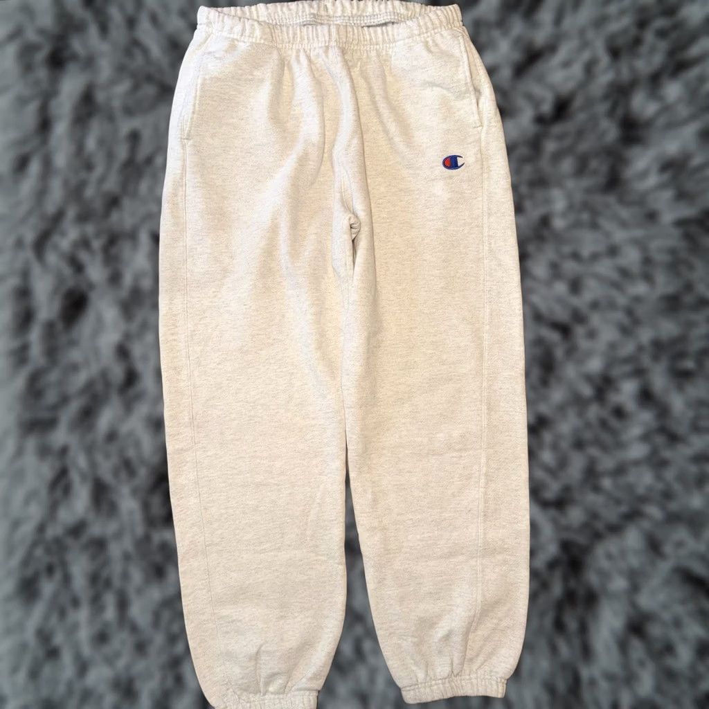 Champion VINTAGE Champion Reverse Weave Mens Grey Y2K Sweatpants Large Size Regular Pants Grey Size US 33 - 1 Thumbnail