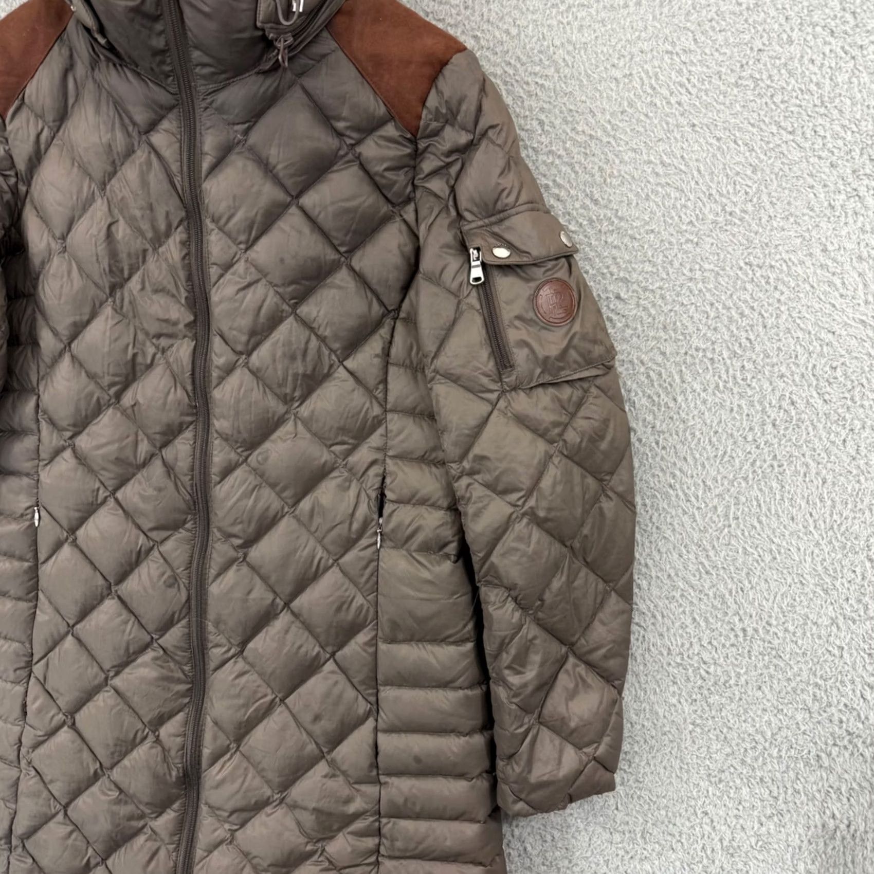 Ralph Lauren Lauren Ralph Lauren Jacket Women Small Brown Puffer Down Long Hooded Quilted Zip Size S / US 4 / IT 40 - 5 Thumbnail