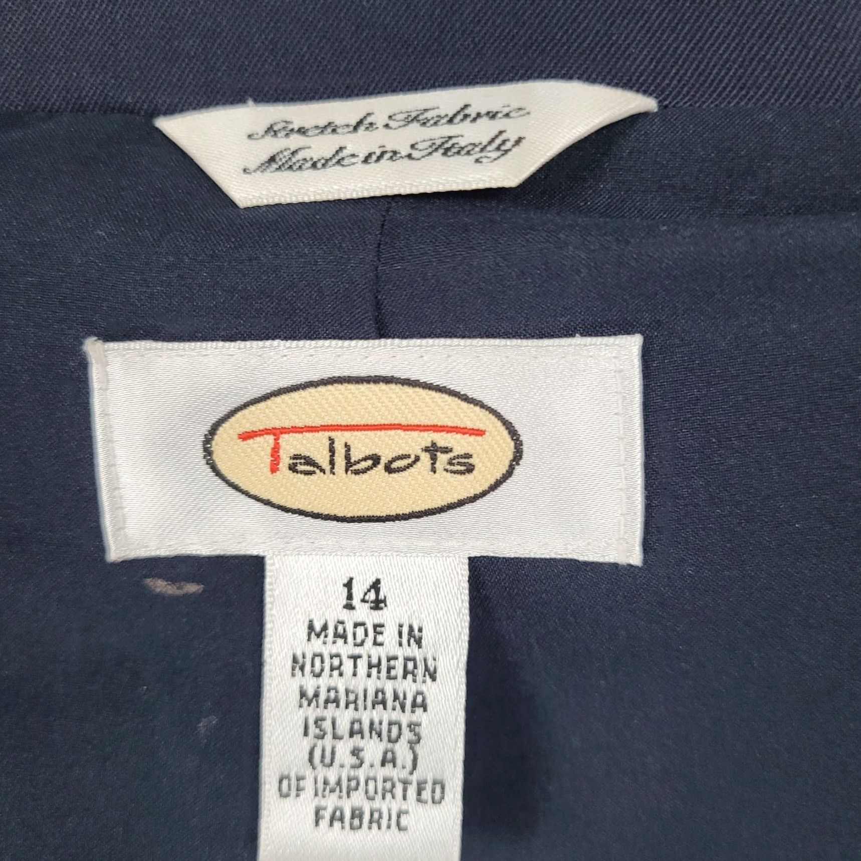 Talbots VINTAGE Talbots Blue Italian Wool Stretch 3 Button Peak Blazer USA Made Size 14 Jacket Women Size XL / US 12-14 / IT 48-50 - 3 Thumbnail