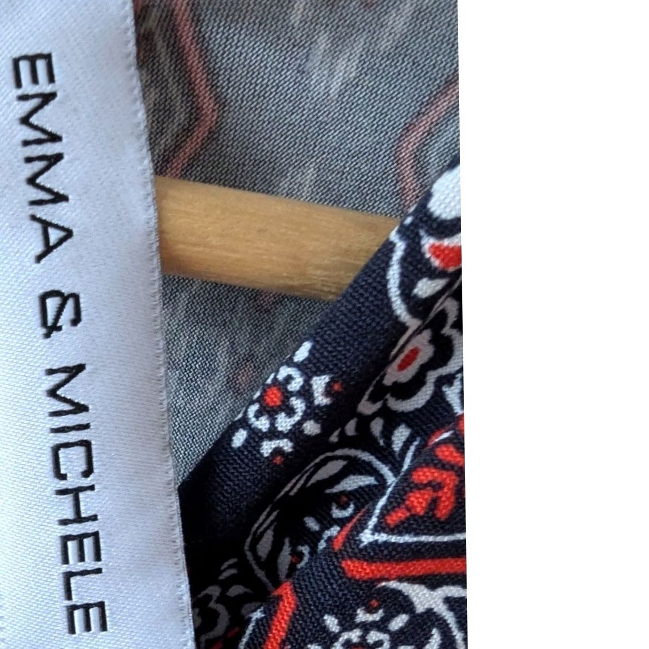 Nautica Navy Red Geometric Print Sleeveless Wide Leg Jumpsuit Womens L Nautical Preppy Size 36" / US 14 / IT 50 - 5 Thumbnail