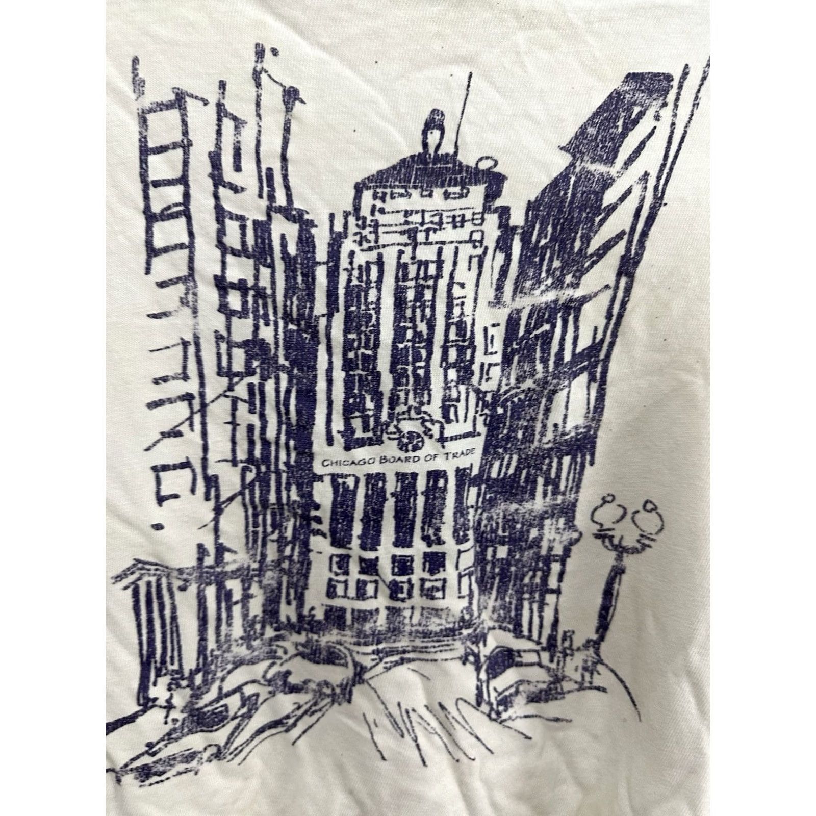 Thrasher VTG Chicago Board Of Trade Options Futures Thrashed Distressed Boxy T-Shirt 3XL Cream Mens Stocks Trading 90s Size US XXL / EU 58 / 5 - 3 Thumbnail
