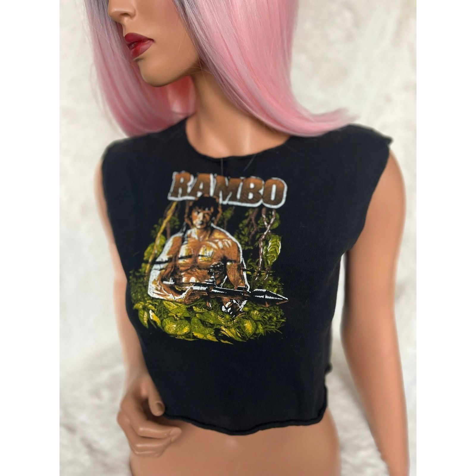 & Other Stories RARE RAMBO 1982 CROP TOP Size S / US 4 / IT 40 - 2 Thumbnail