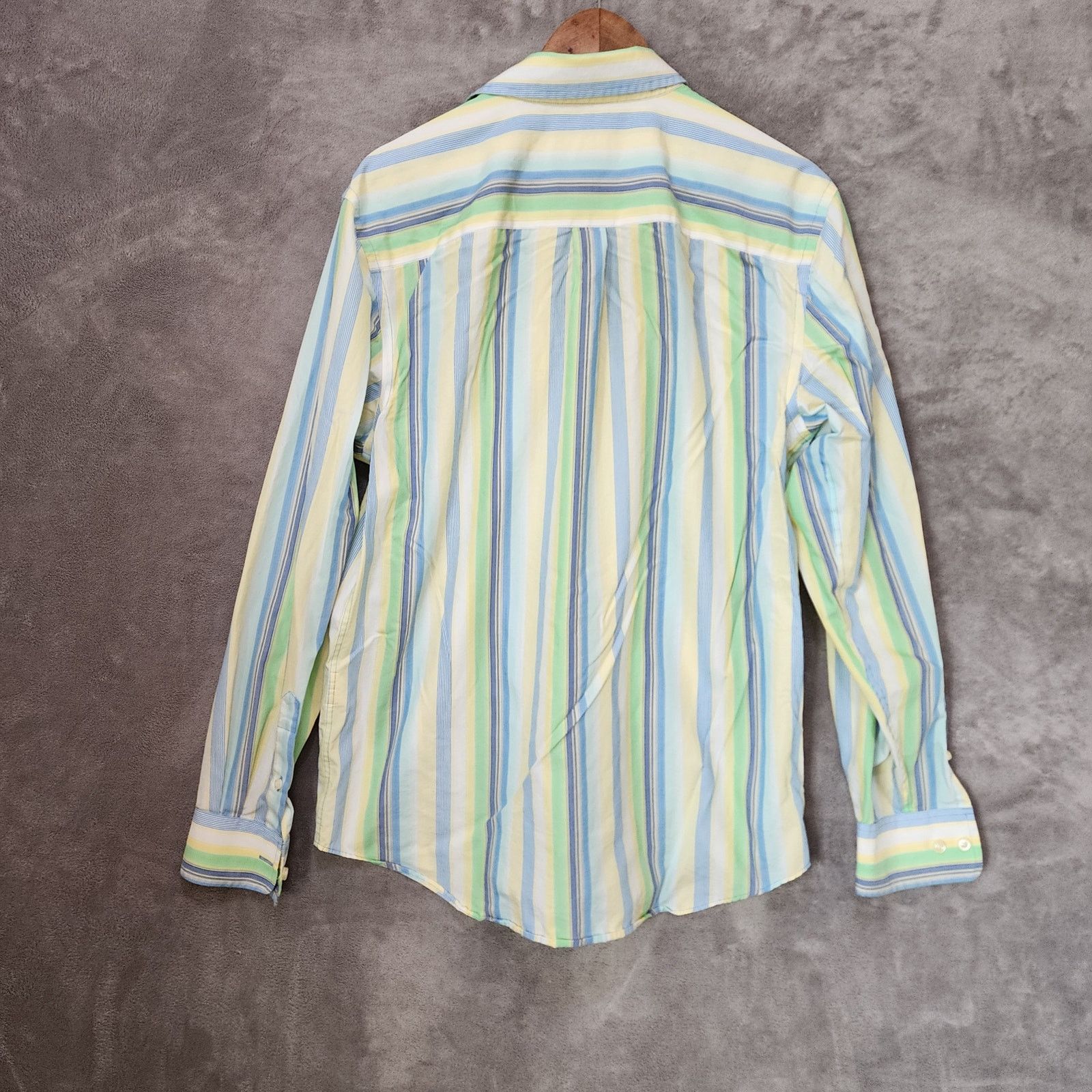 Eddie Bauer Eddie Bauer Men's M Green Blue Yellow Striped Shirt Size US M / EU 48-50 / 2 - 4 Thumbnail