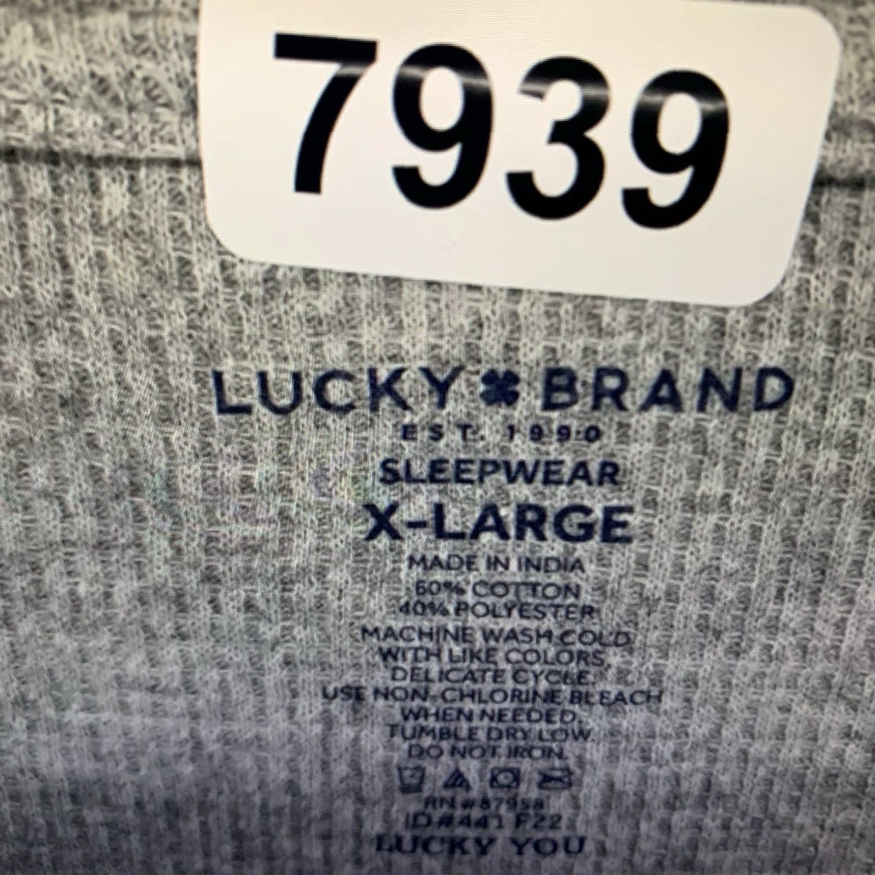 Lucky Brand VINTAGE Lucky Brand Thermal Shirt Men XL Henley Long Sleeve 90s Outdoor Logo Gray Size US XL / EU 56 / 4 - 3 Thumbnail