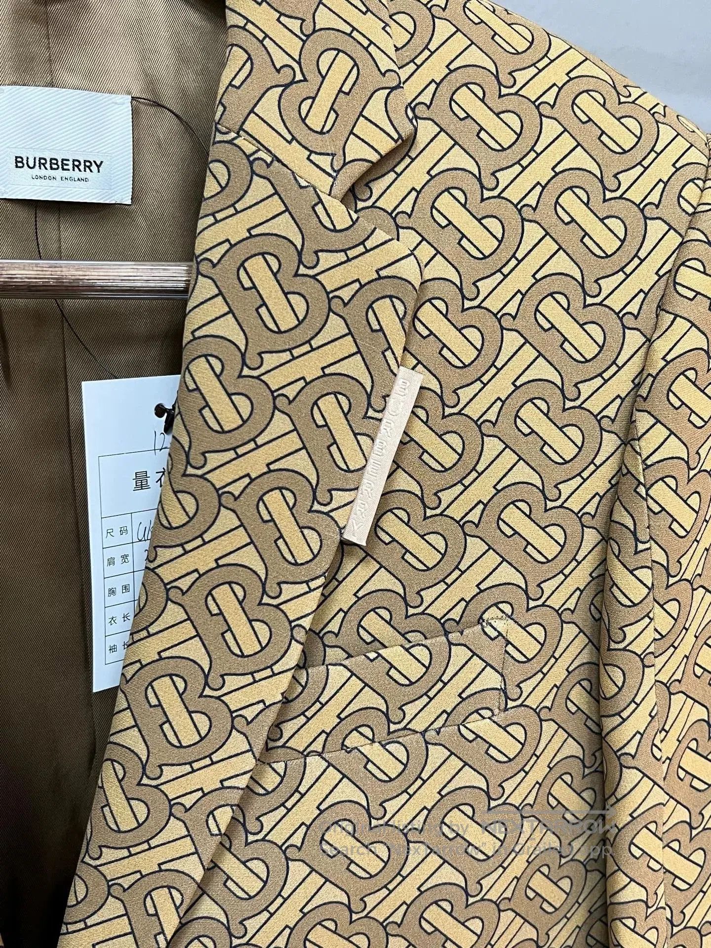 Burberry burberry beige printed blazer jacket. Size S / US 4 / IT 40 - 3 Thumbnail
