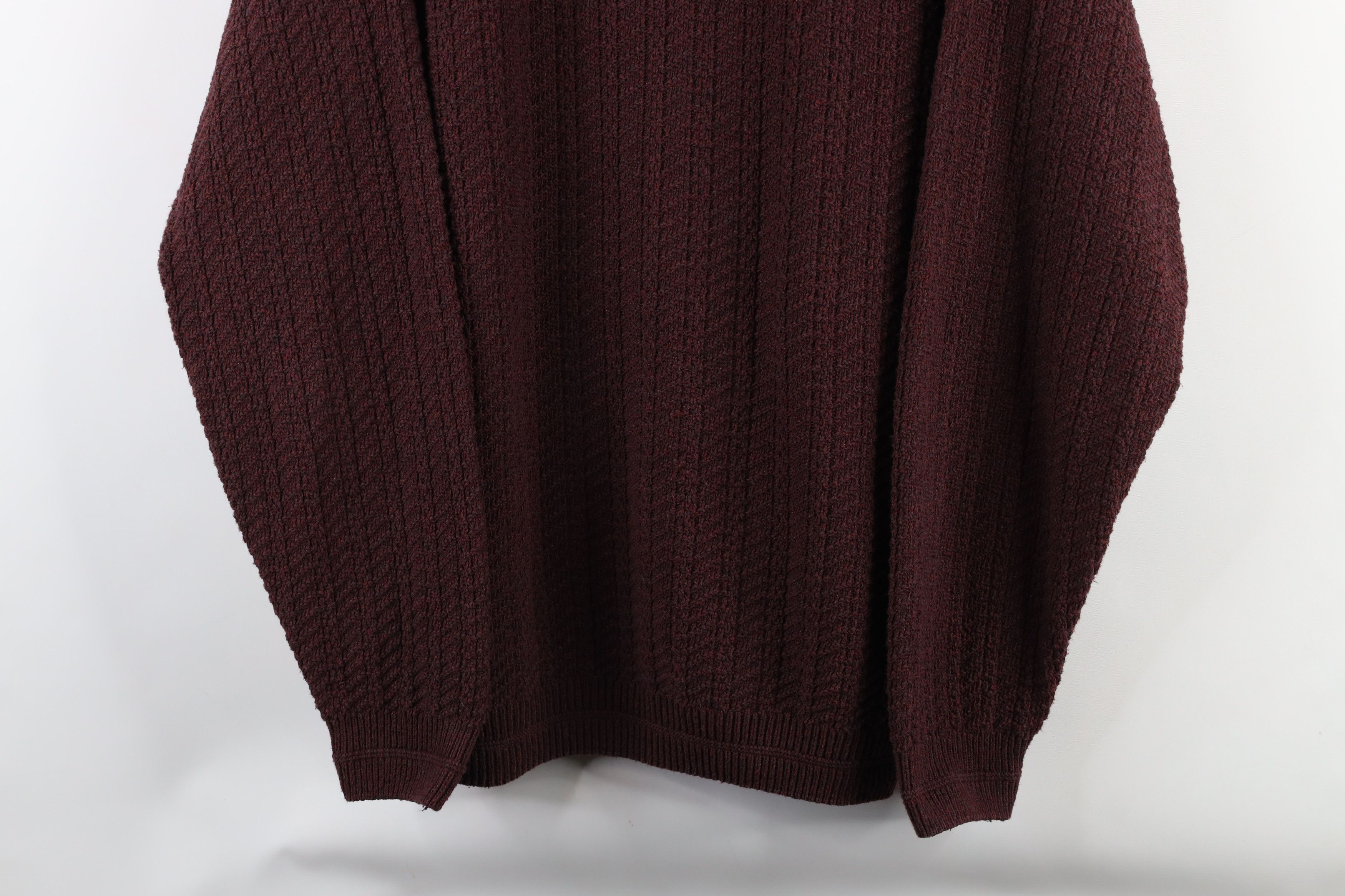 Vintage Vintage 90s Streetwear Hand Framed Chunky Knit Sweater Red Size US XXL / EU 58 / 5 - 3 Thumbnail