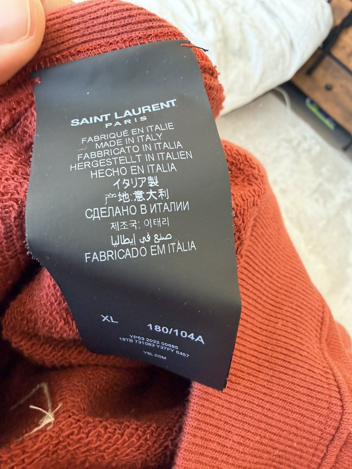 Saint Laurent Paris Saint Laurent Logo Embroidery 24 Crewneck Size US XL / EU 56 / 4 - 5 Thumbnail