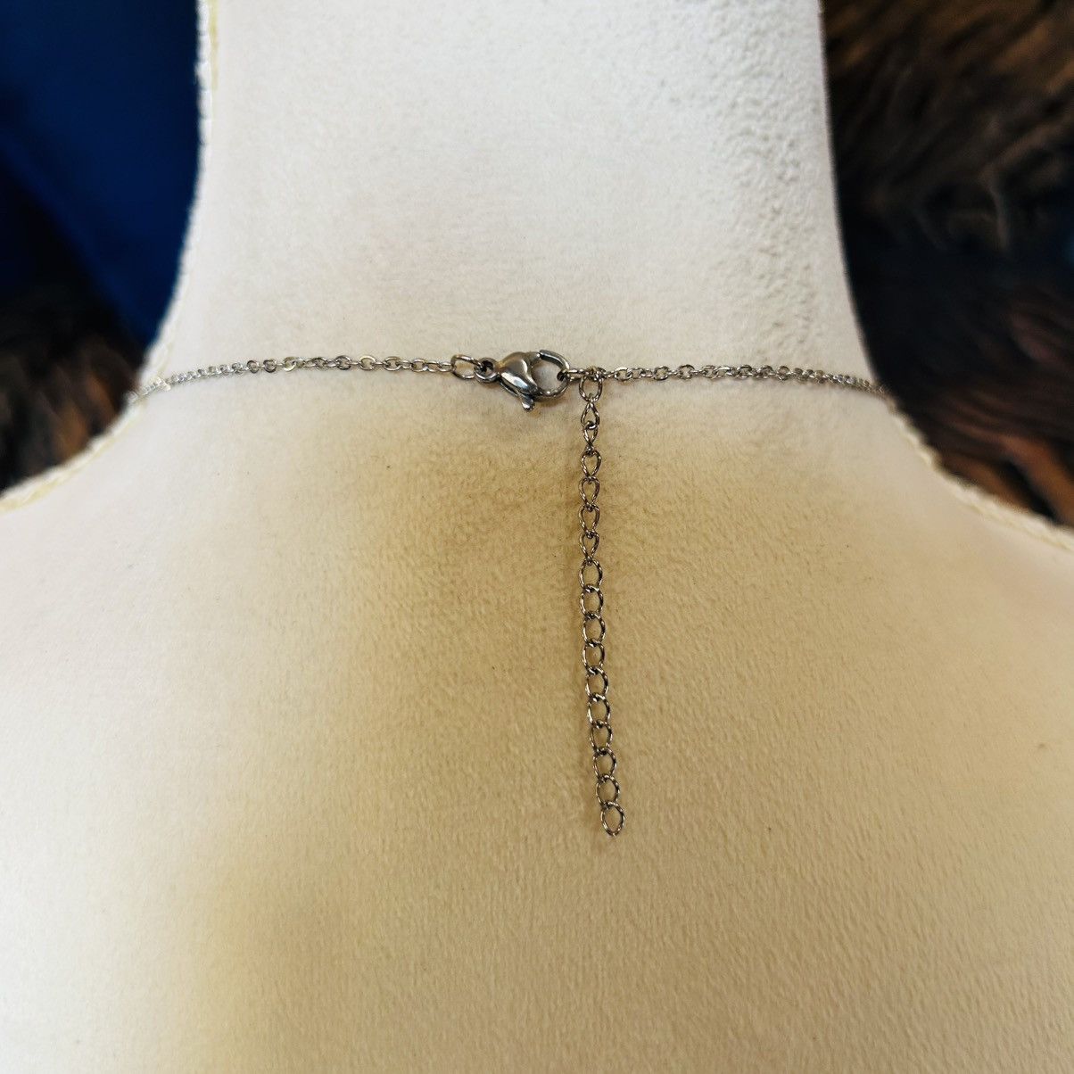Handmade Handcrafted vintage crystal turquoise bead drop necklace Size ONE SIZE - 4 Thumbnail