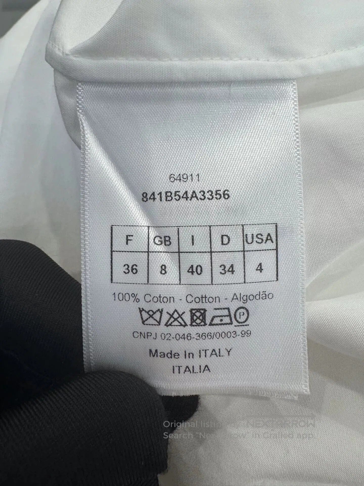 Dior Dior Bee CD Logo White Women's Shirt Dress. Size XS / US 0-2 / IT 36-38 - 6 Thumbnail