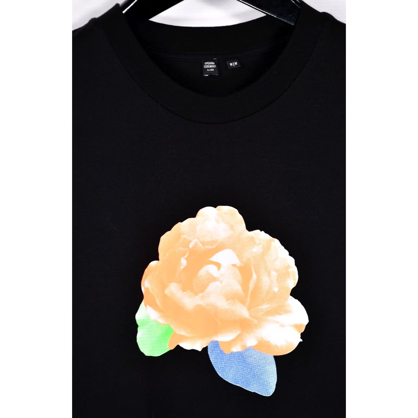 Opening Ceremony Opening Ceremony Flower Tee Black Men's M Shirt Short Sleeve Crew Neck 100% Cotton Vintage No Opening Ceremony Mens M Black Floral Tee Size US M / EU 48-50 / 2 - 5 Thumbnail