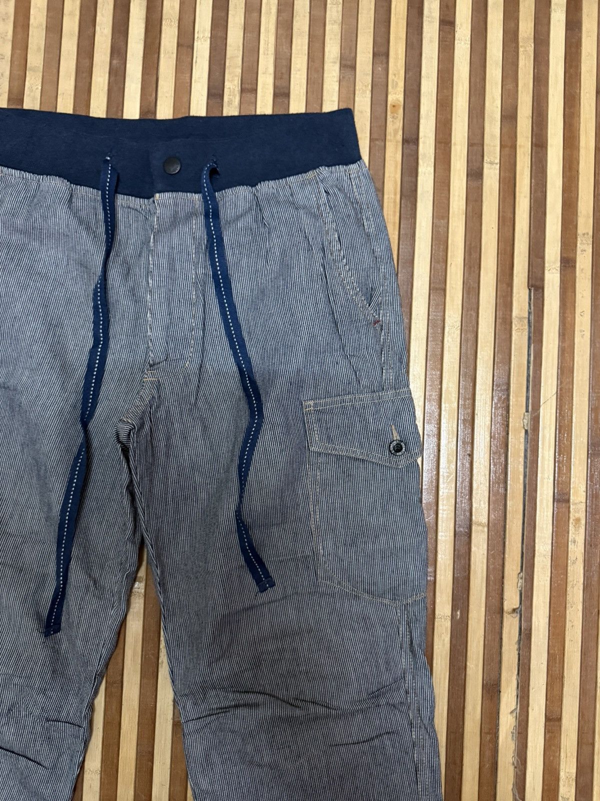 Japanese Brand EVENRIVER Striped Cargo Pants Stretchable Streetwear W30X32 Size US 30 / EU 46 - 4 Thumbnail
