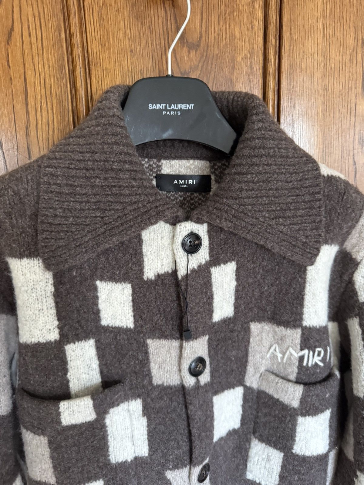 Amiri $1.3k Amiri damier cardigan sweater logo rare grail S Size US S / EU 44-46 / 1 - 10 Thumbnail
