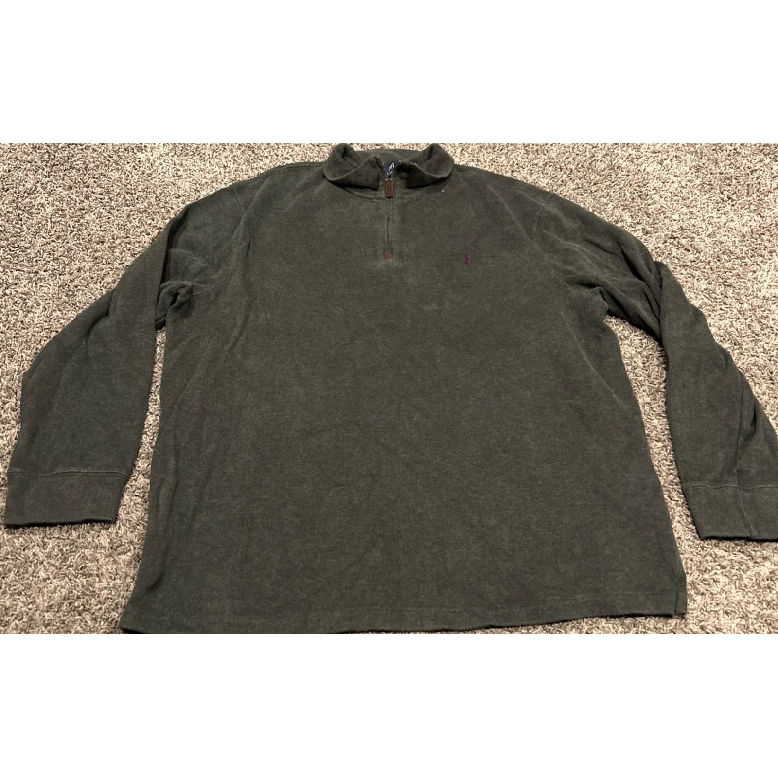 Ralph Lauren Ralph Lauren Sweater Shirt 2XL Green Mock Neck Pullover Classic 1/4 Zip Men Size US XXL / EU 58 / 5 - 2 Thumbnail