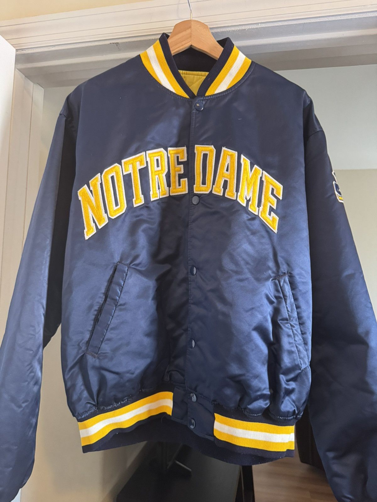 Starter Vintage Norte Dame Starter Satin jacket size XL Size US XL / EU 56 / 4 - 1 Thumbnail