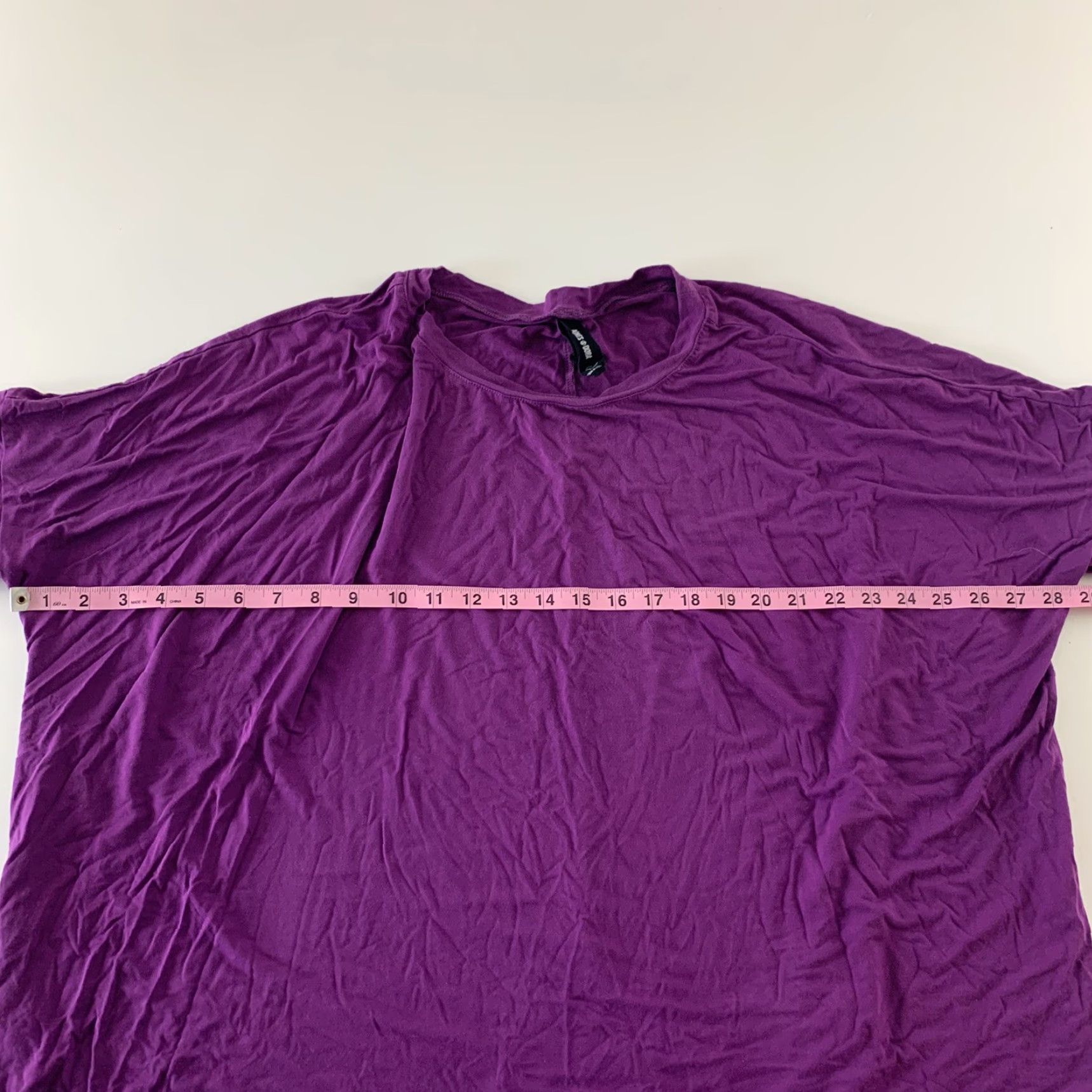Vintage Agnes & Dora Short Sleeve Tunic Top Women's L Solid Purple Blouse Shirt Womens Tunic Purple Size L / US 10 / IT 46 - 5 Thumbnail