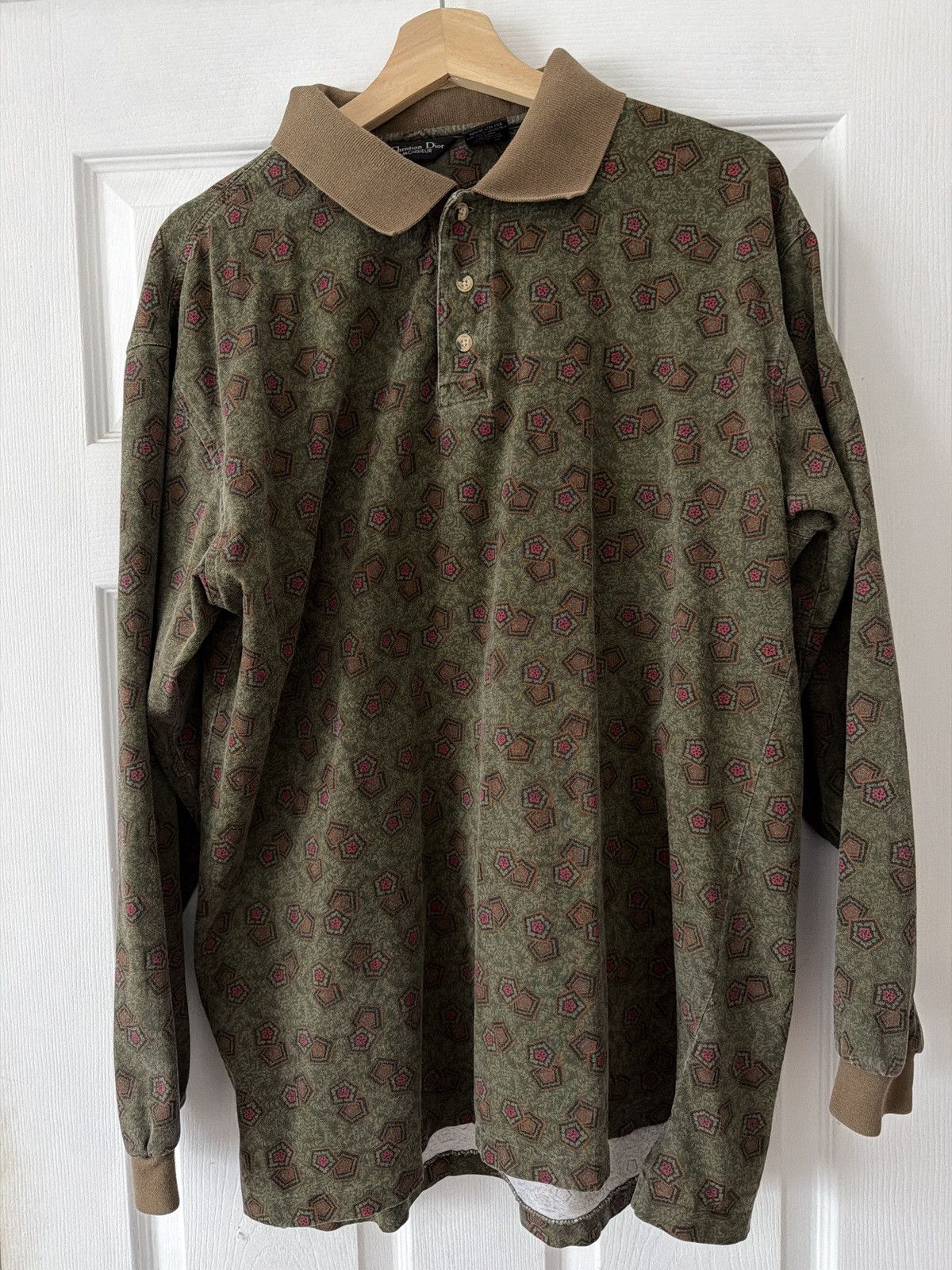 Christian Dior Monsieur Christian Dior LS Paisley Polo Size US L / EU 52-54 / 3 - 4 Thumbnail