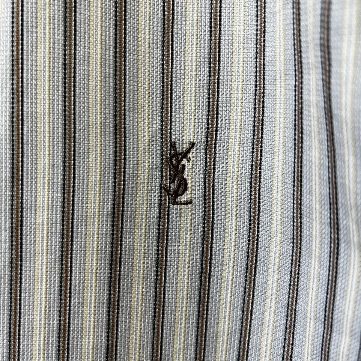Vintage × Yves Saint Laurent Yves Saint Laurent Vintage Striped Shirt y2k Size US M / EU 48-50 / 2 - 4 Thumbnail