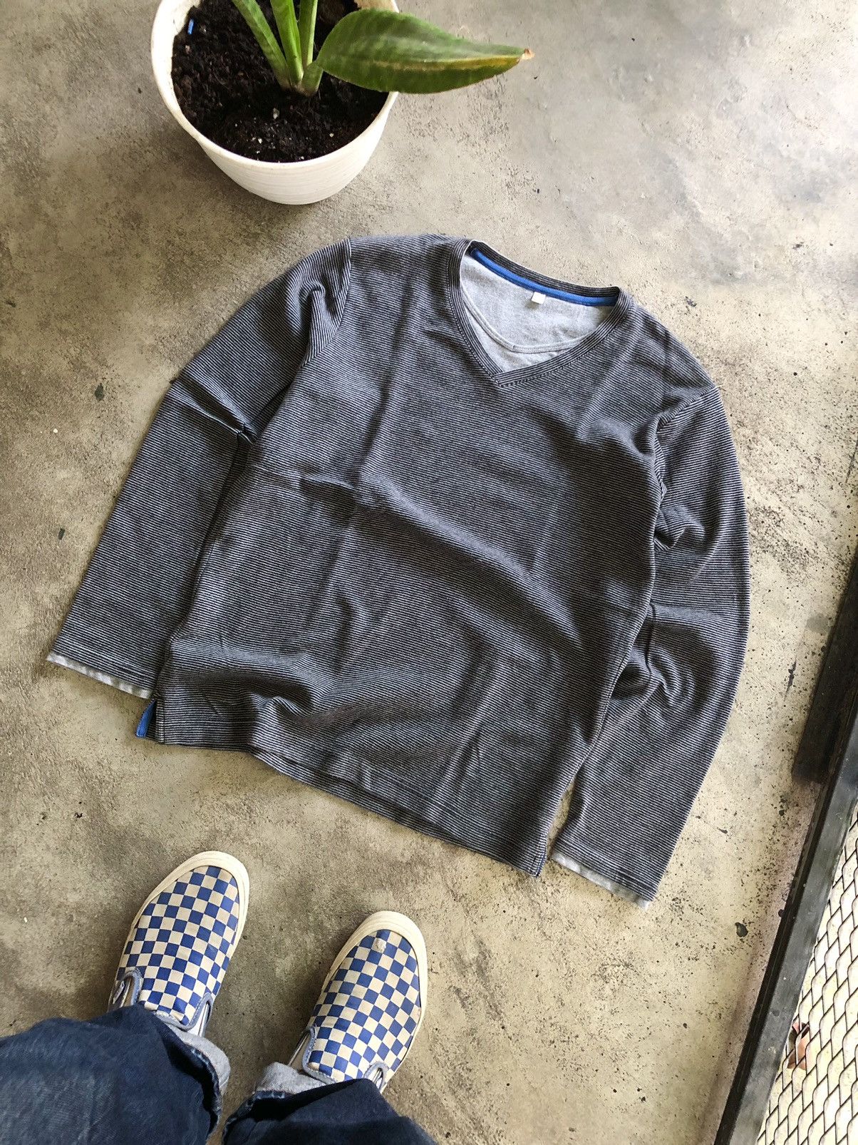 If Six Was Nine × Japanese Brand × Le Grande Bleu (L.G.B.) JAPANESE TOPVALU DOUBLE LAYER LONG SLEEVE Size US M / EU 48-50 / 2 - 1 Thumbnail