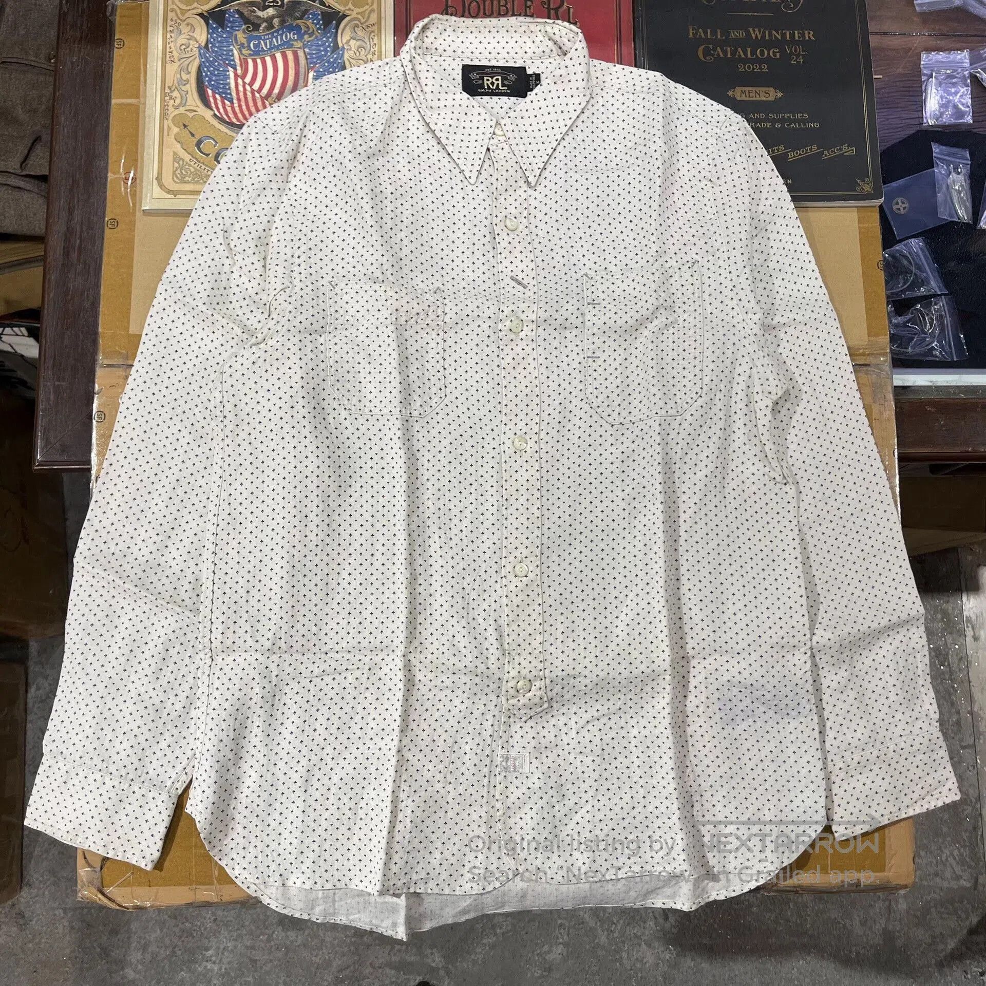 RRL Ralph Lauren polka dot linen shirt by rrl. Size US M / EU 48-50 / 2 - 1 Thumbnail