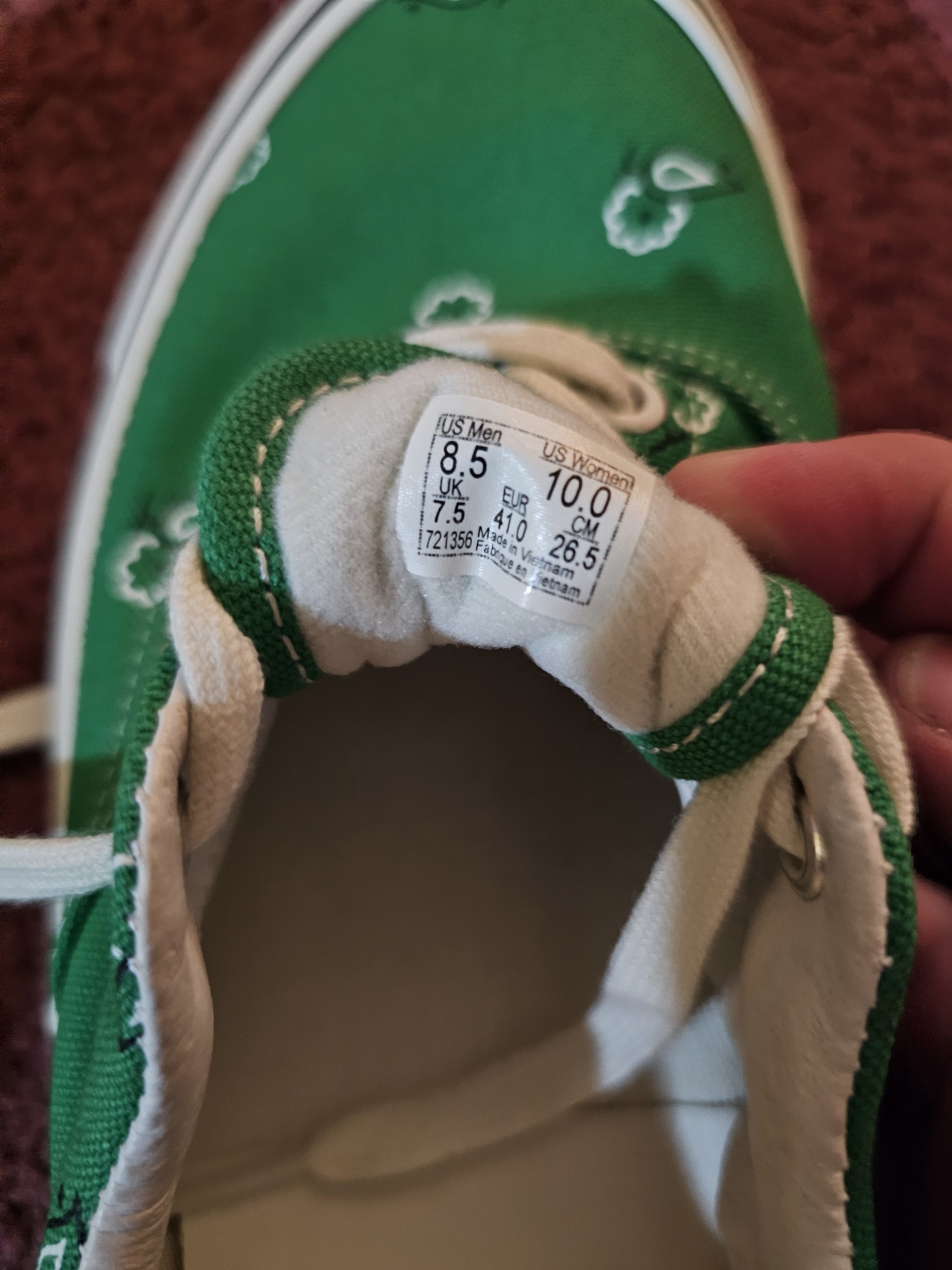 Vans Vans OG era paisley green low top Size US 8.5 / EU 41-42 - 6 Thumbnail