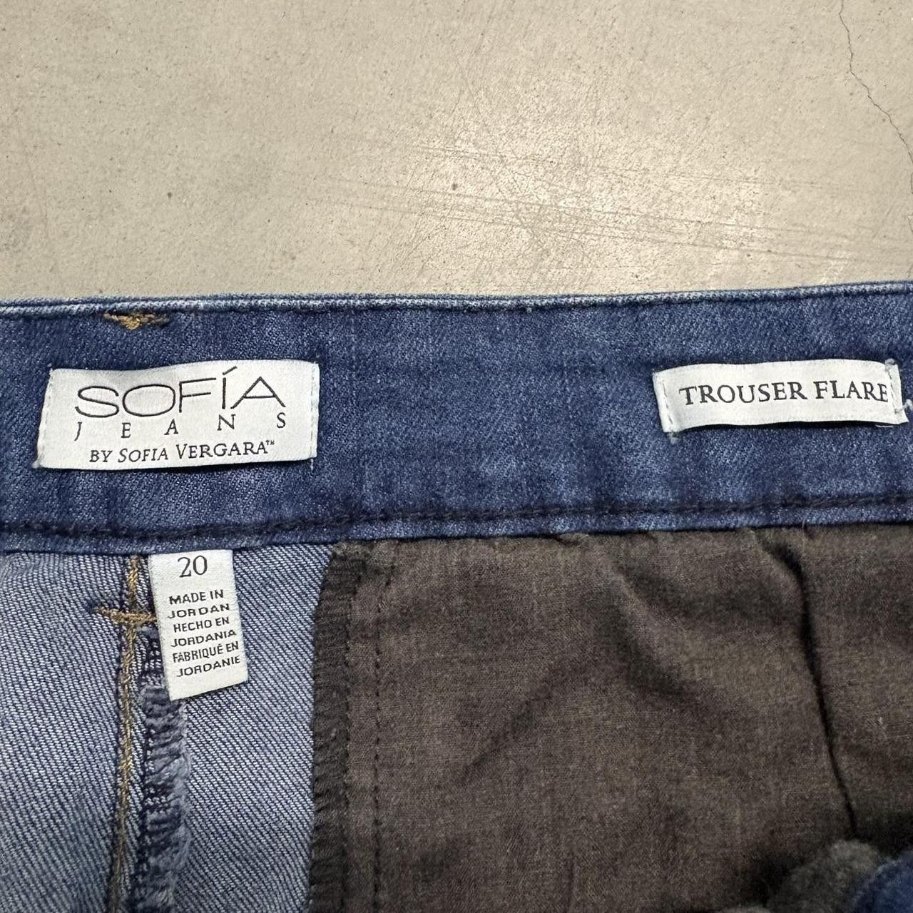 Vintage Crazy Vintage Y2K/2000s Baggy Flared Wideleg Sofia Vergara Dark Wash Denim Jeans! Size US 38 / EU 54 - 5 Thumbnail