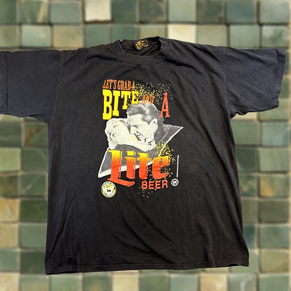 Vintage VINTAGE Brockum Miller Glow Shirt Men’s XL Black Let’s Grab A Bite Mens XL Short Sleeve T-Shirt Size US XL / EU 56 / 4 - 1 Thumbnail