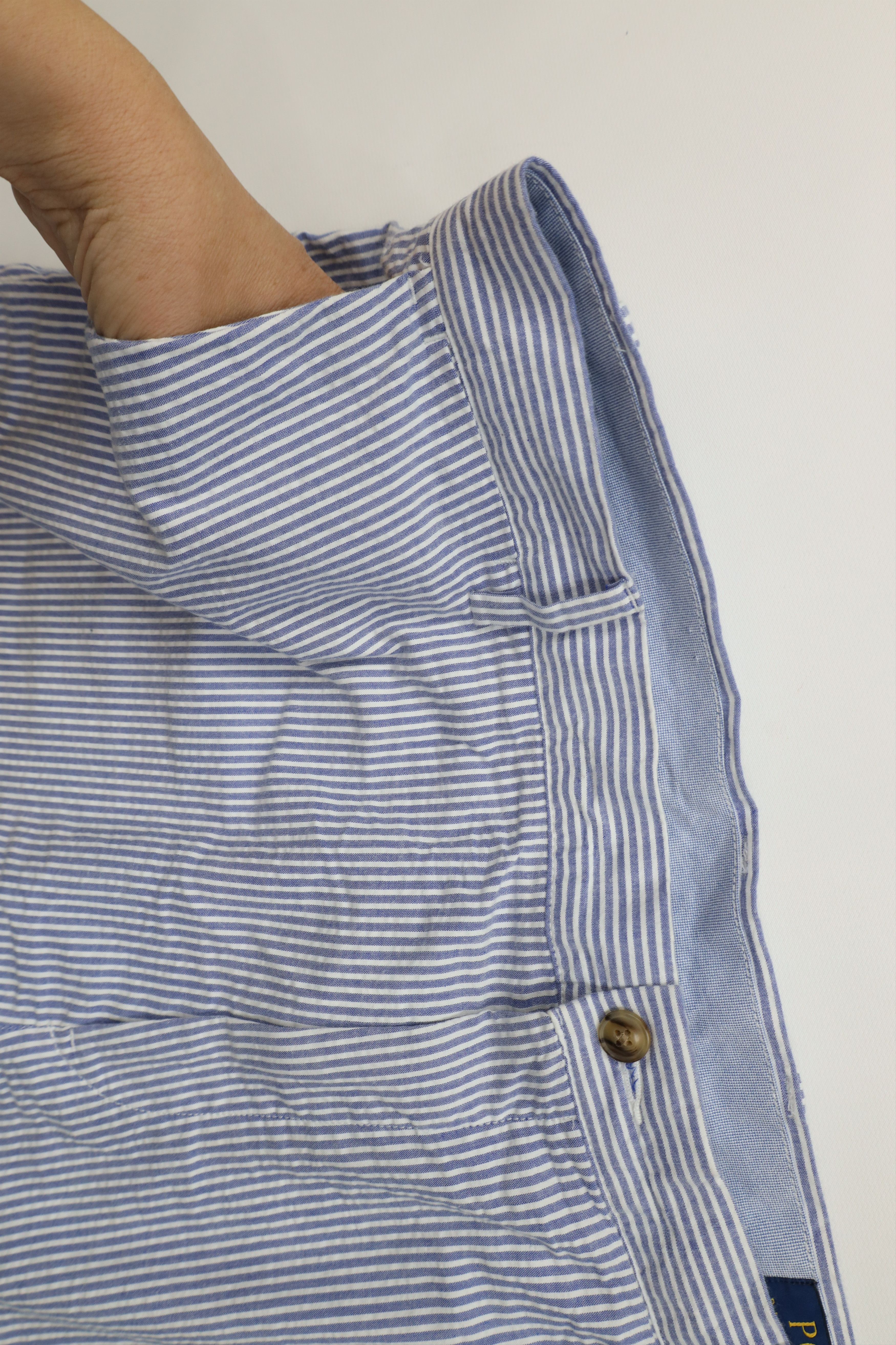 Ralph Lauren Vintage Ralph Lauren Striped Seer Sucker Chino Shorts Size US 35 - 6 Thumbnail