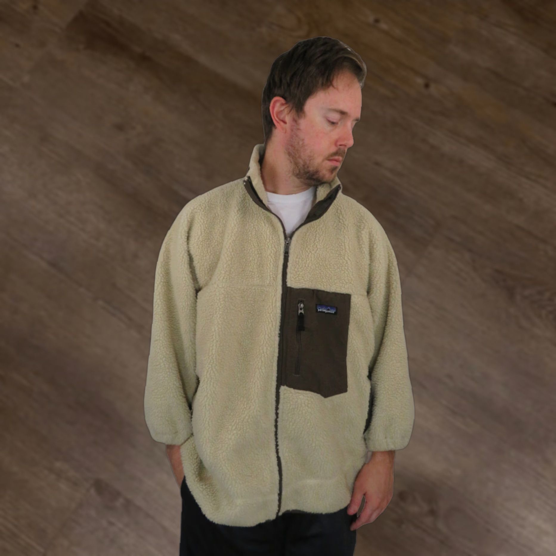 Patagonia VINTAGE Patagonia Retro-X Jacket Regular XL Beige 90s 