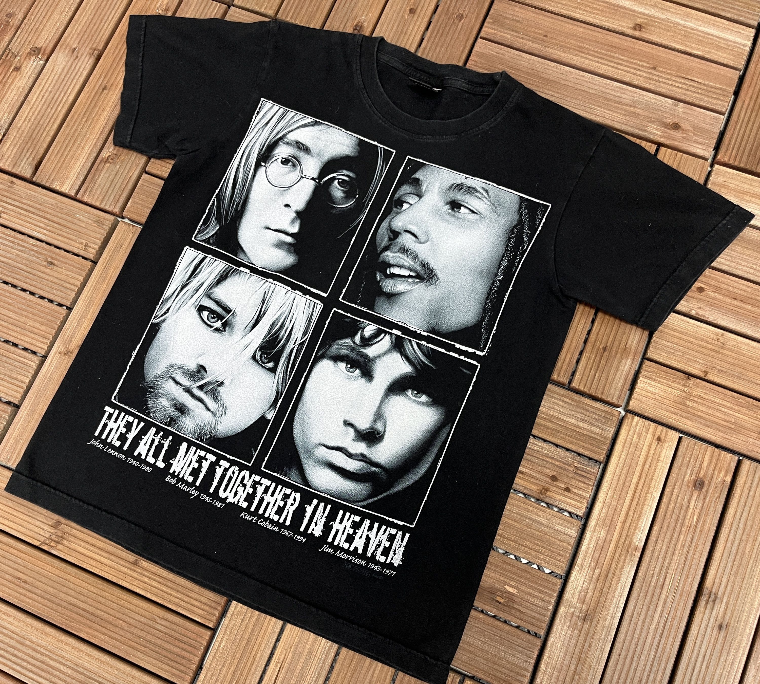 Vintage Music Legends They All Met In Heaven Vintage Black T-Shirt Size US M / EU 48-50 / 2 - 3 Thumbnail