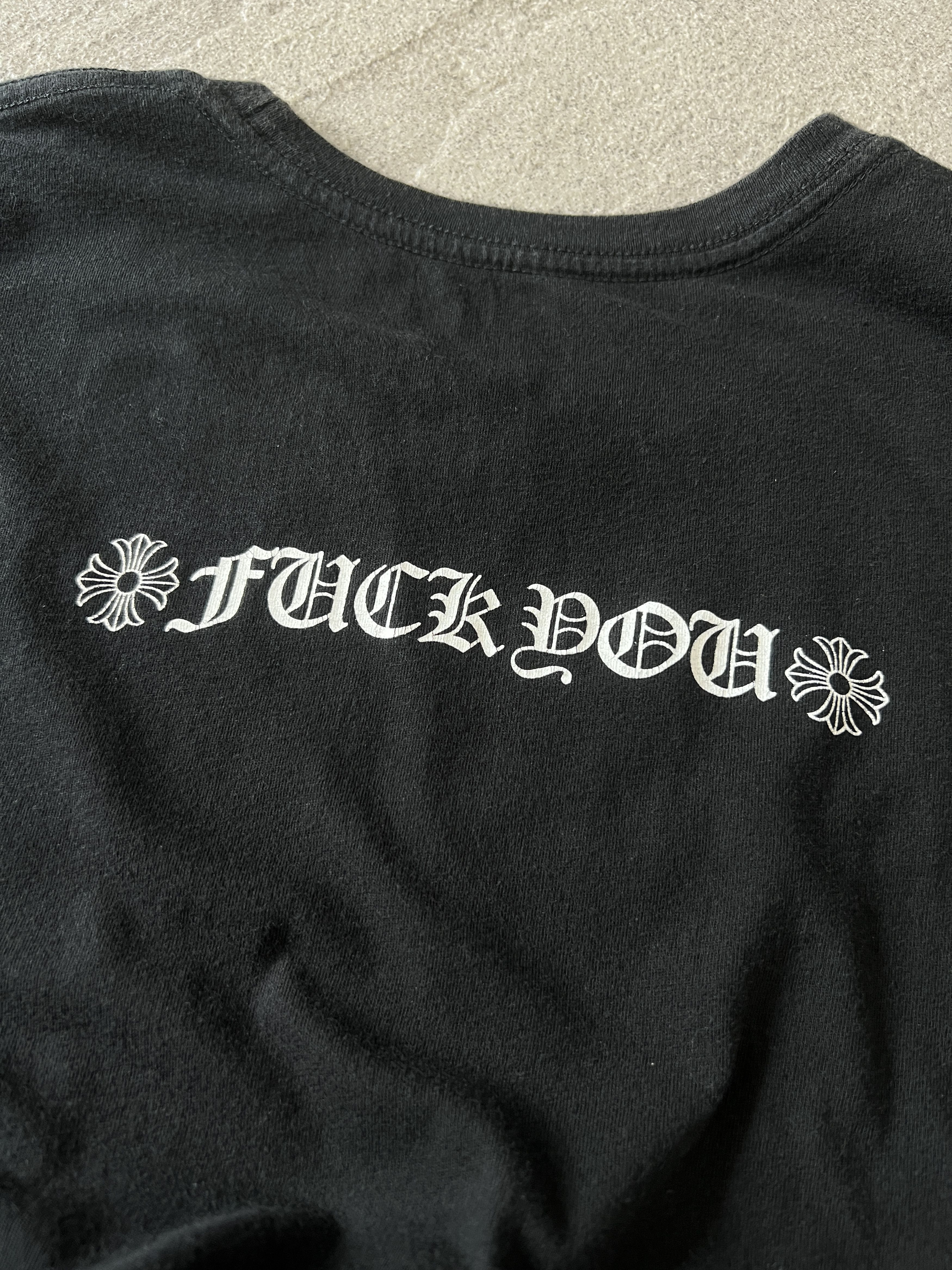 Chrome Hearts Chrome Hearts Pocket Tee Fuck You Script Back Black M Size US M / EU 48-50 / 2 - 4 Thumbnail