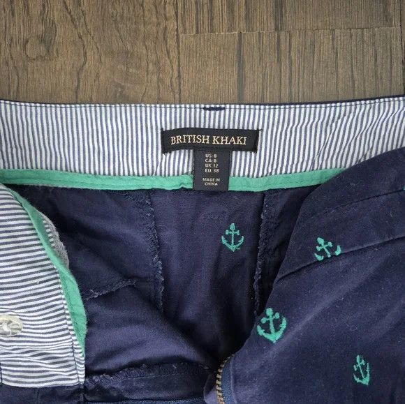 Vacation British Khaki Embroidered Anchor Skirt Nautical Summer Size 30" / US 8 / IT 44 - 7 Thumbnail