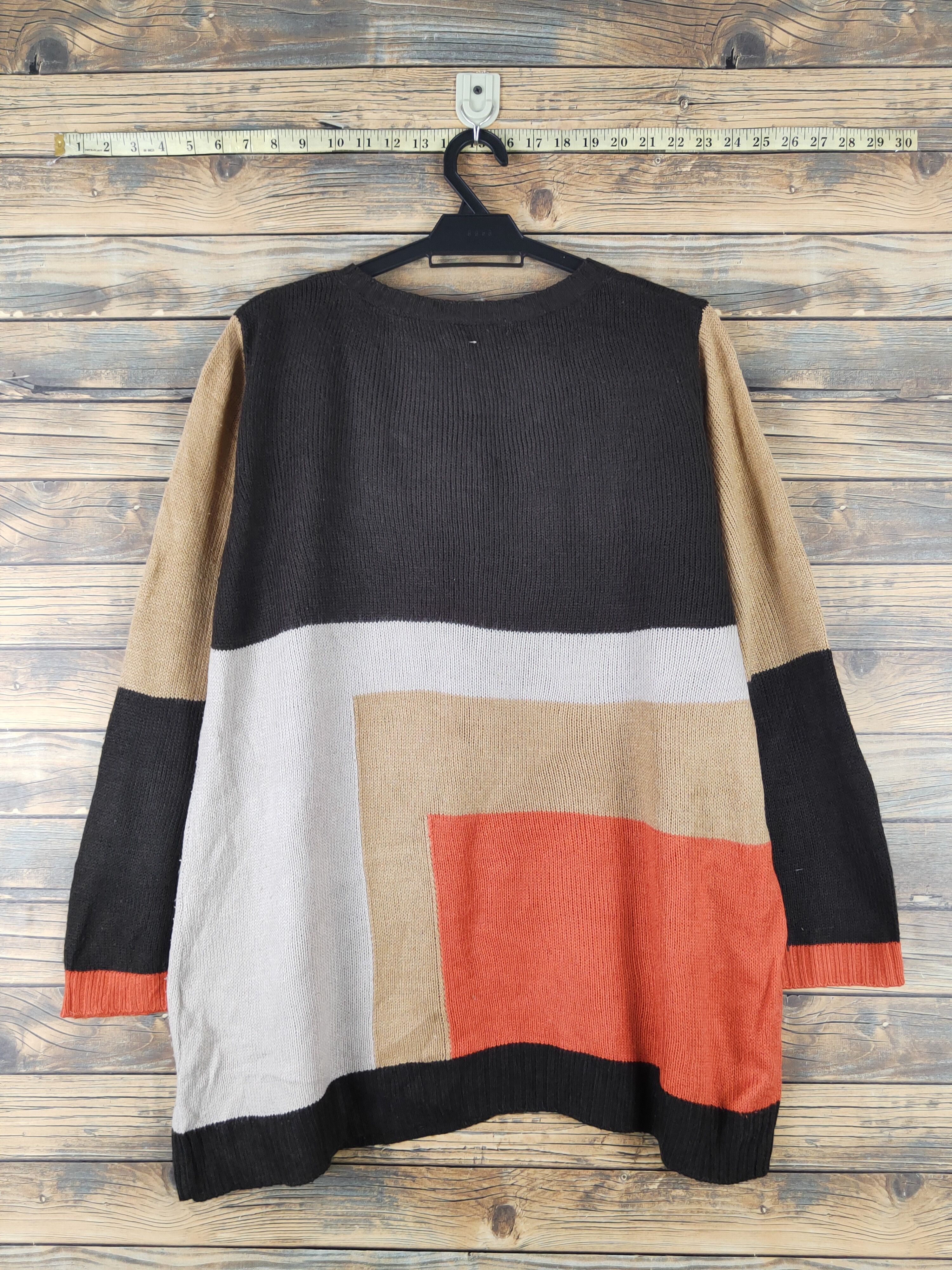 Homespun Knitwear B.K.M.S Brown Knitwear Blouses #W1644 Size XL / US 12-14 / IT 48-50 - 7 Thumbnail
