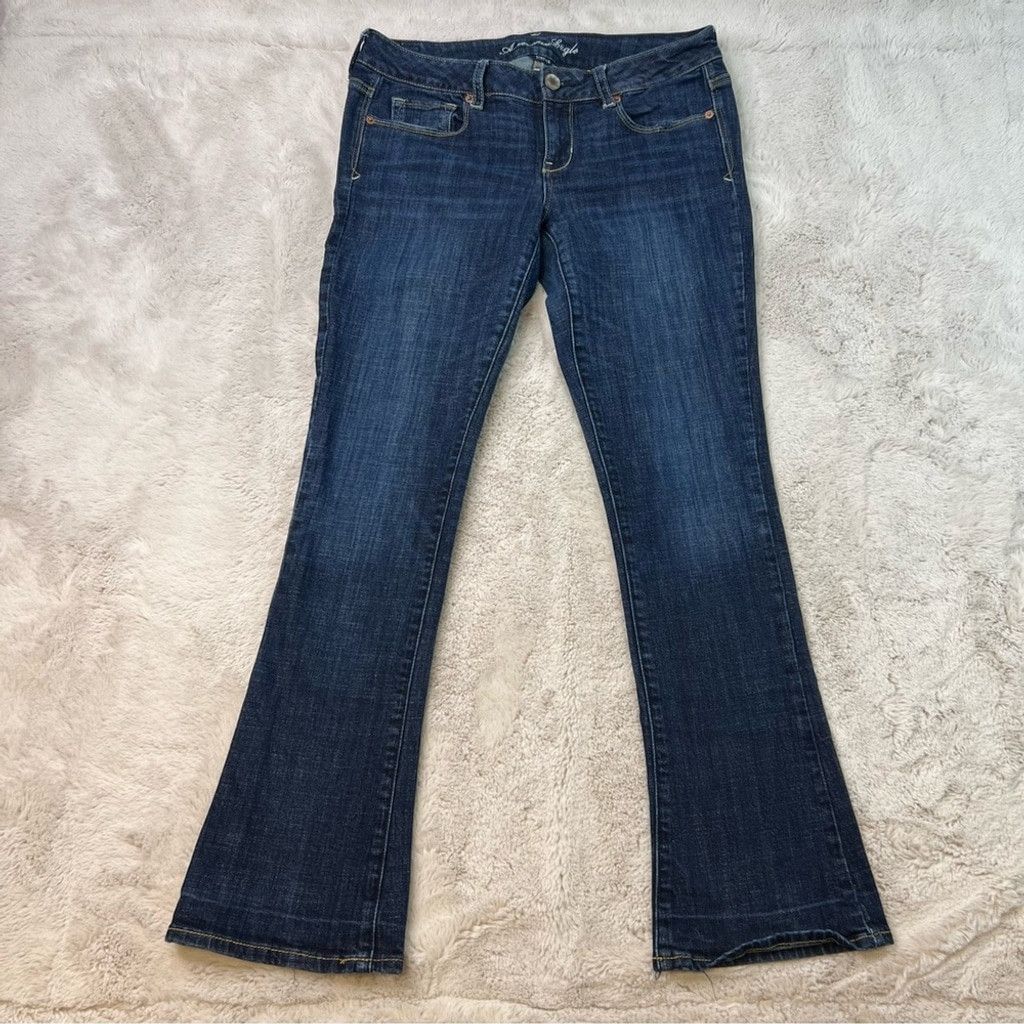 American Eagle Outfitters American Eagle Skinny Kick Flare Jeans Sz 10 Stretch Bootcut Size 32" / US 10 / IT 46 - 1 Thumbnail