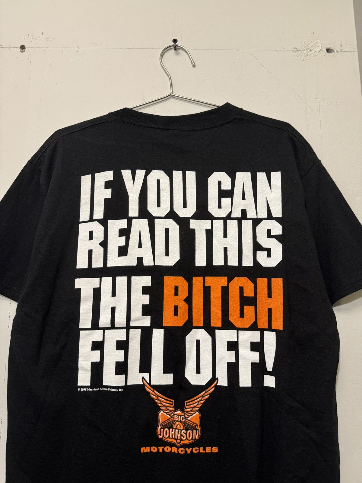 Vintage The Bitch Fell Off Shirt Biker ERD Grunge Chrome Size US L / EU 52-54 / 3 - 3 Thumbnail