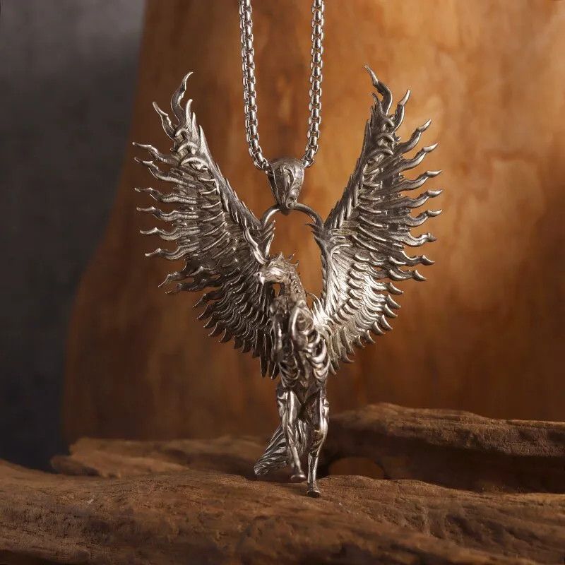 Jewelry Unicorn Pegasus Wings Pendant Necklace Size ONE SIZE - 3 Thumbnail