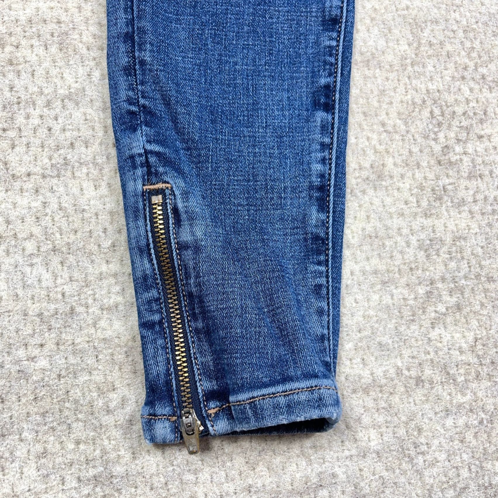 American Eagle Outfitters American Eagle Outfitters Jeans Women 00 High Hi Rise Jegging Distressed 5-Pocket Denim Blue Size 24" / US 00 / IT 34 - 6 Thumbnail