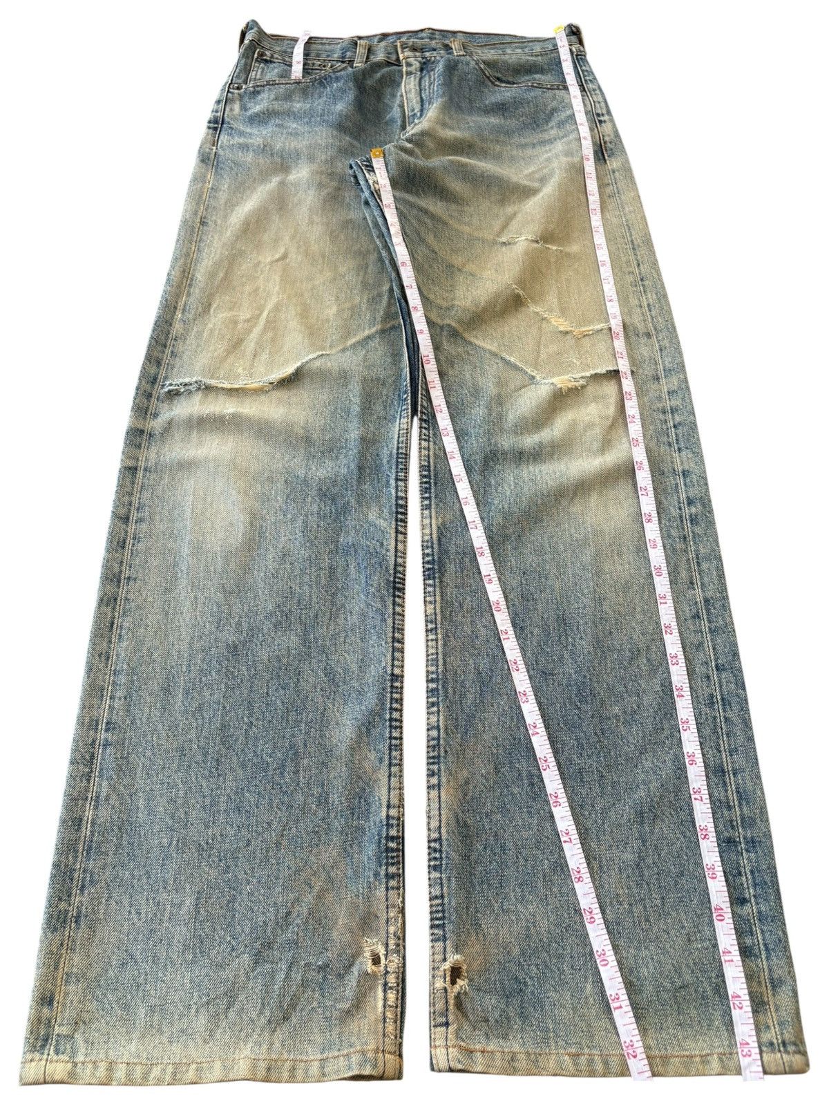 Levi's Vintage 90s Levis 503 Rusty Mud Wash Distress Baggy Jeans Size US 31 - 11 Thumbnail