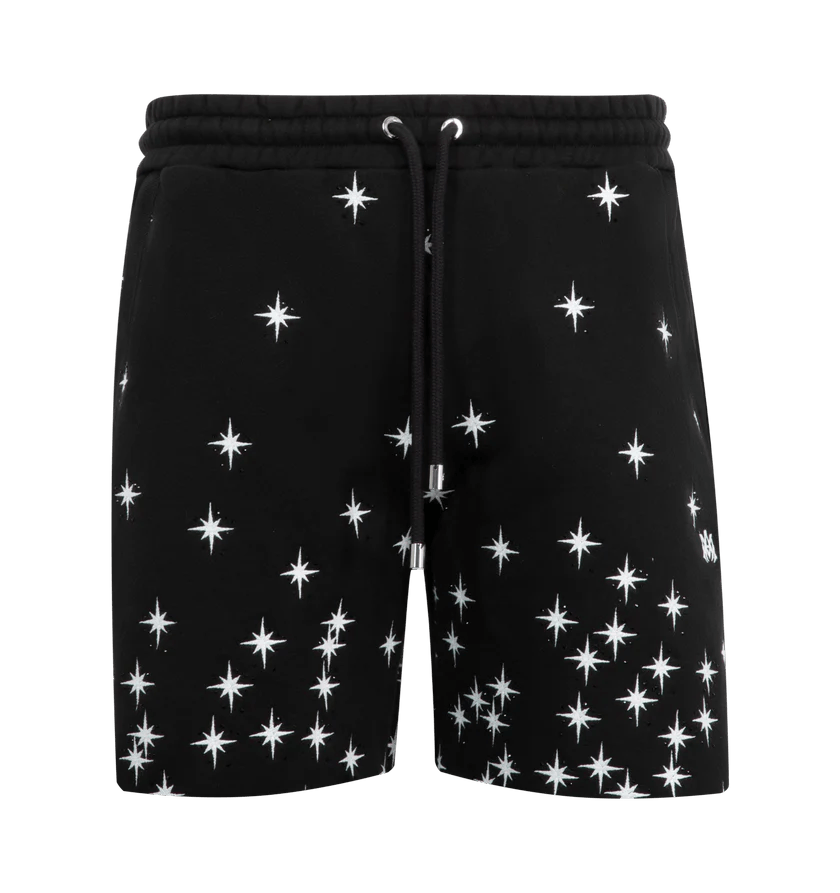 Amiri o1h1sh10525 Starburst Crystal Sweatshort in Black Size US 34 / EU 50 - 1 Thumbnail