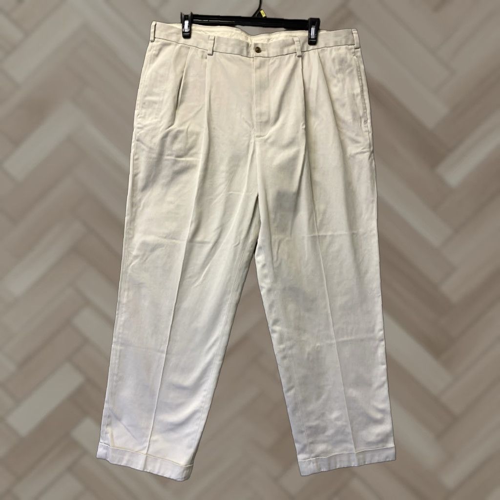 Brooks Brothers Brooks Brothers Chino Pants Mens 42x32 Khaki Elliot Fit Flat Front Regular Zip Button Pockets Dress Casual Mens Size US 42 / EU 58 - 1 Thumbnail