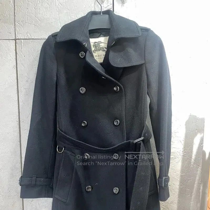 Burberry Burberry Black Wool Women's Trench Coat. Size M / US 6-8 / IT 42-44 - 1 Thumbnail